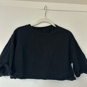 Balance Athletica black workout crop top